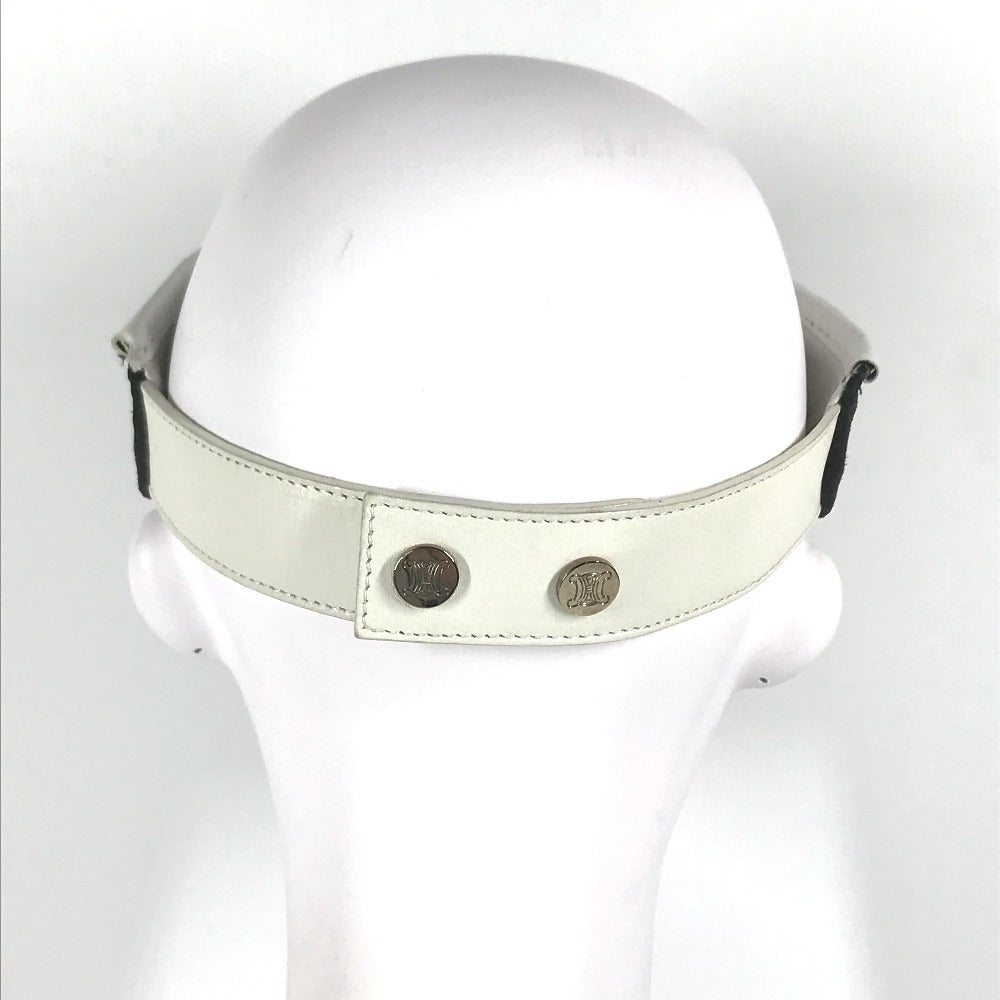 CELINE Sun visor Leather / suede black Triomphe Women