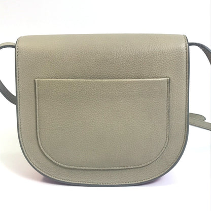 CELINE Shoulder Bag leather Gray x purple pink By color Trotter small Women