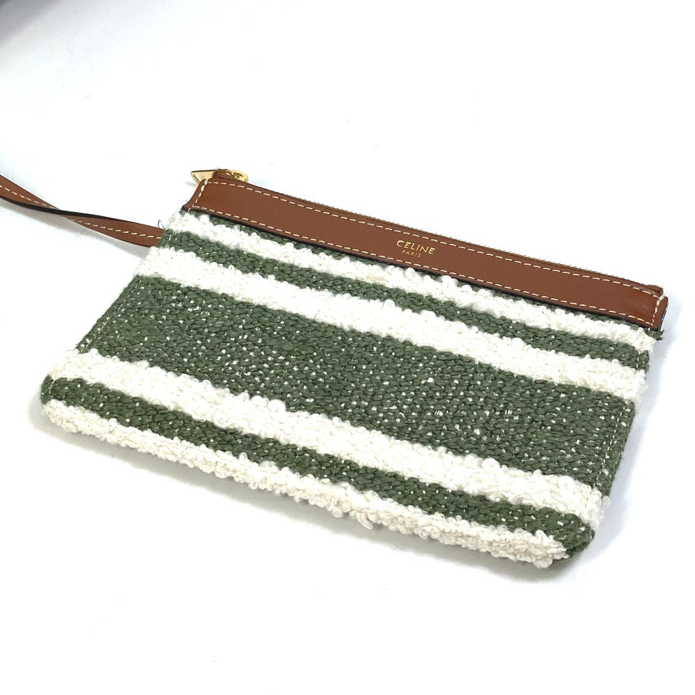 CELINE Handbag 195572ED3-15KZ Calfskin, Textile multicolor border Bucket16 (Sez) Striped textile Women