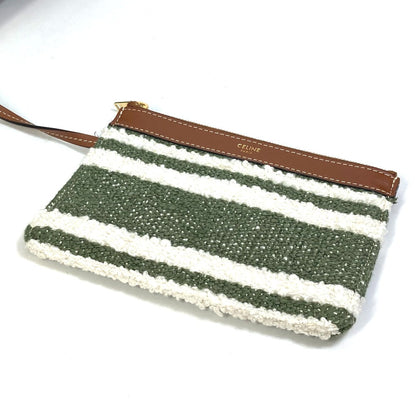 CELINE Handbag 195572ED3-15KZ Calfskin, Textile multicolor border Bucket16 (Sez) Striped textile Women