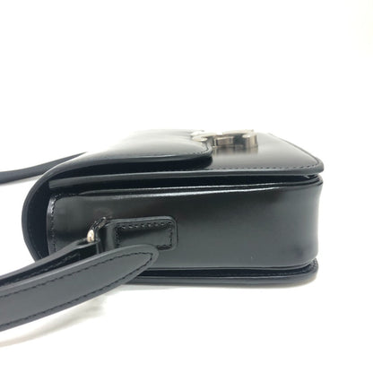 CELINE Shoulder Bag leather black Triomphe Women