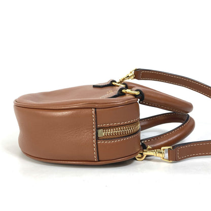 CELINE Shoulder Bag leather Brown Heart medium logo Women