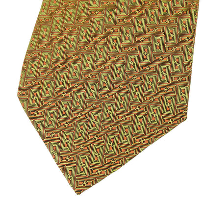 FENDI tie silk green mens