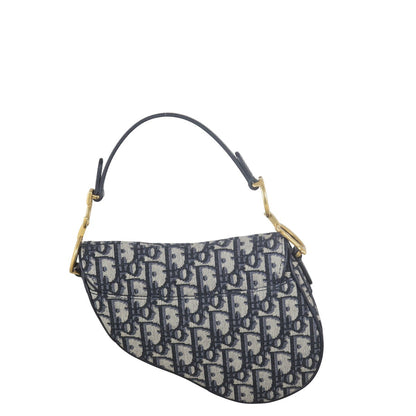 Dior Saddle Bag Mini Oblique with Embroidered Strap