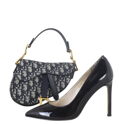 Dior Saddle Bag Mini Oblique with Embroidered Strap