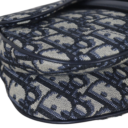 Dior Saddle Bag Mini Oblique with Embroidered Strap