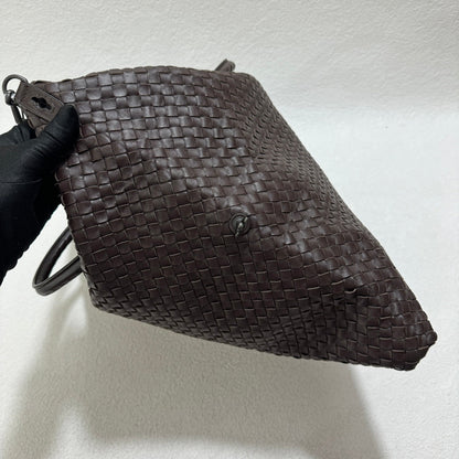 Bottega Veneta Maxi Convertible Tote Bag Hobo Brown Leather Two-way Carry 50cm