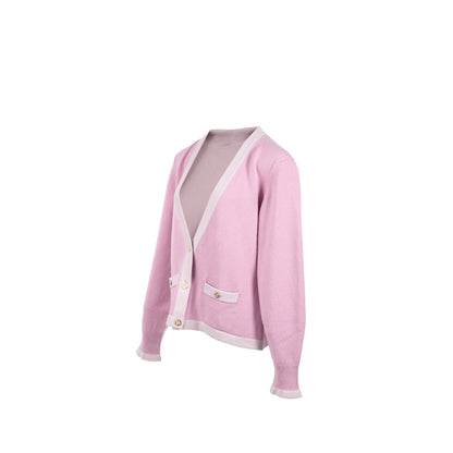 Chanel size 50 cardigan cashmere light purple