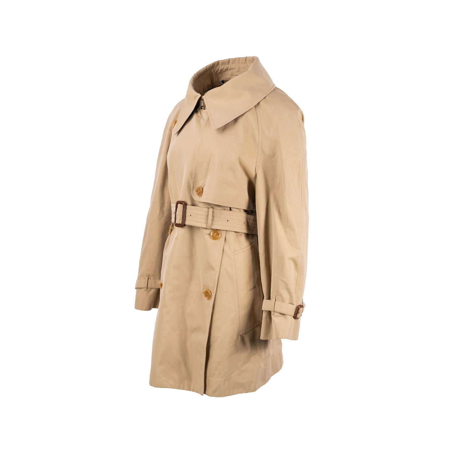 Burberry Size 10 Mid-Length Trench Coat Beige