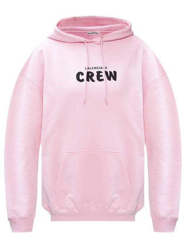 Luxury Balenciaga Trending 2025 Crew Logo Print Oversized Hoodie Pink