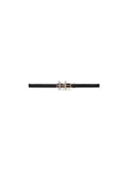 Luxury Balenciaga Trending 2025 BB Signature 30 Buckle Leather Belt Black