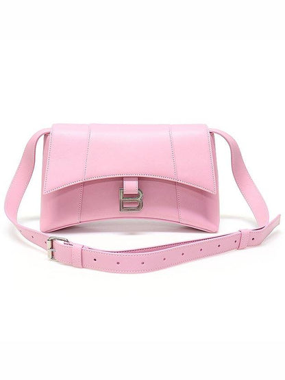 Luxury Balenciaga Trending 2025 671355 Candy Pink Supple Calfskin Hourglass Downtown XS Small Shoulder Bag