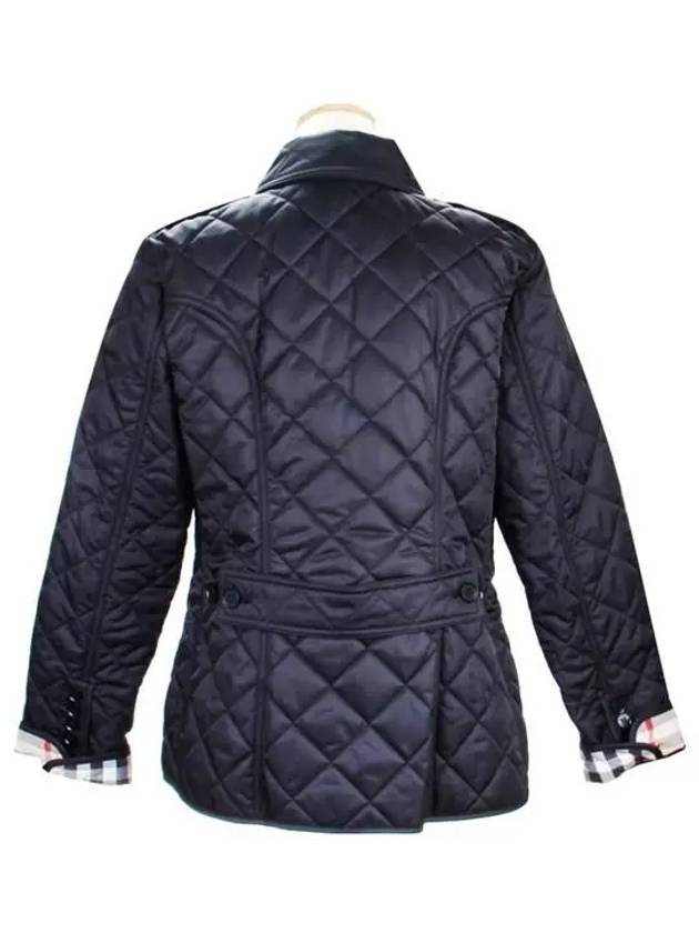 Luxury Burberry New Frankby Diamond Quilted Jacket Black