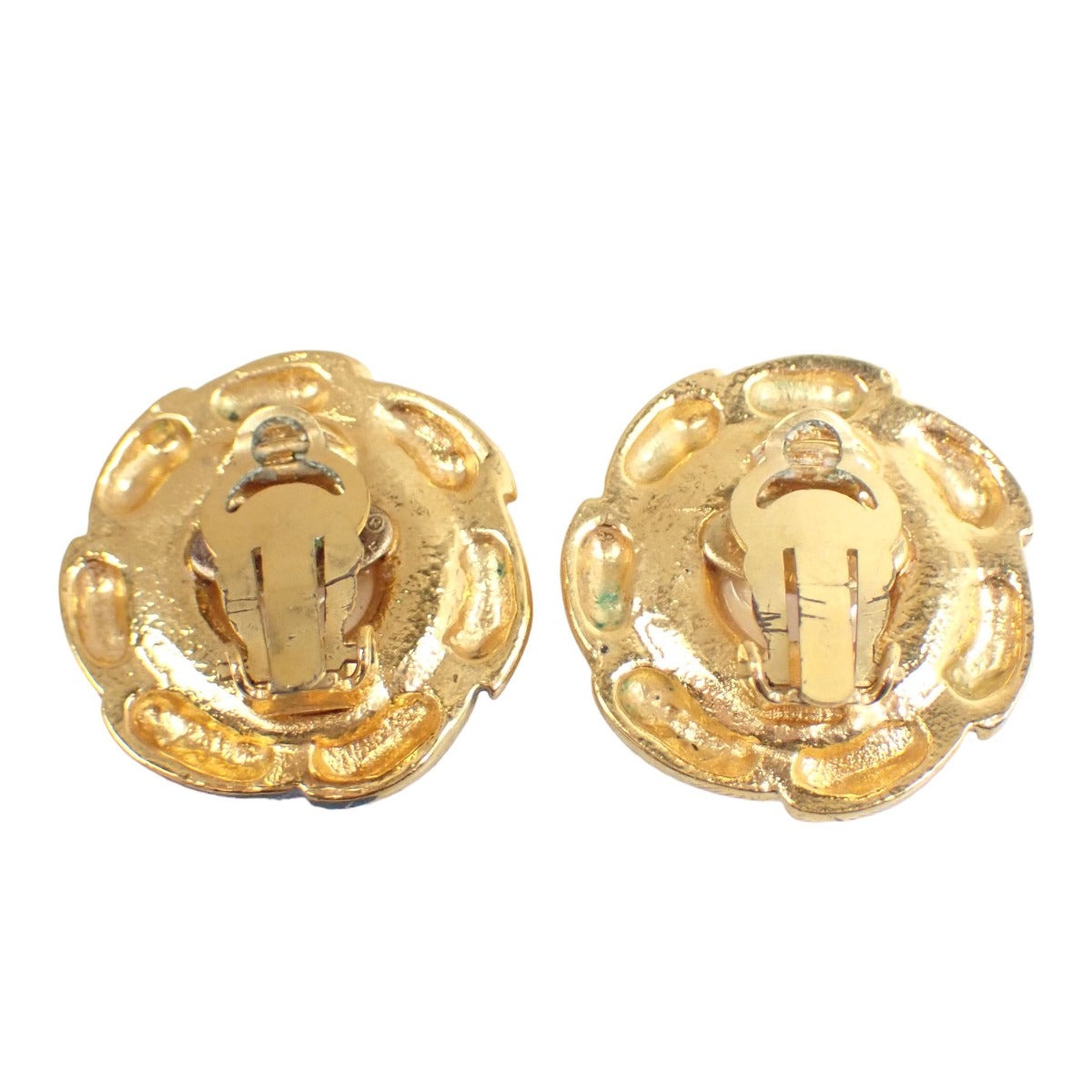 CHANEL Earring Gold Plated, Fake Pearl gold With beans, without rubber Gold Plated 93P Women