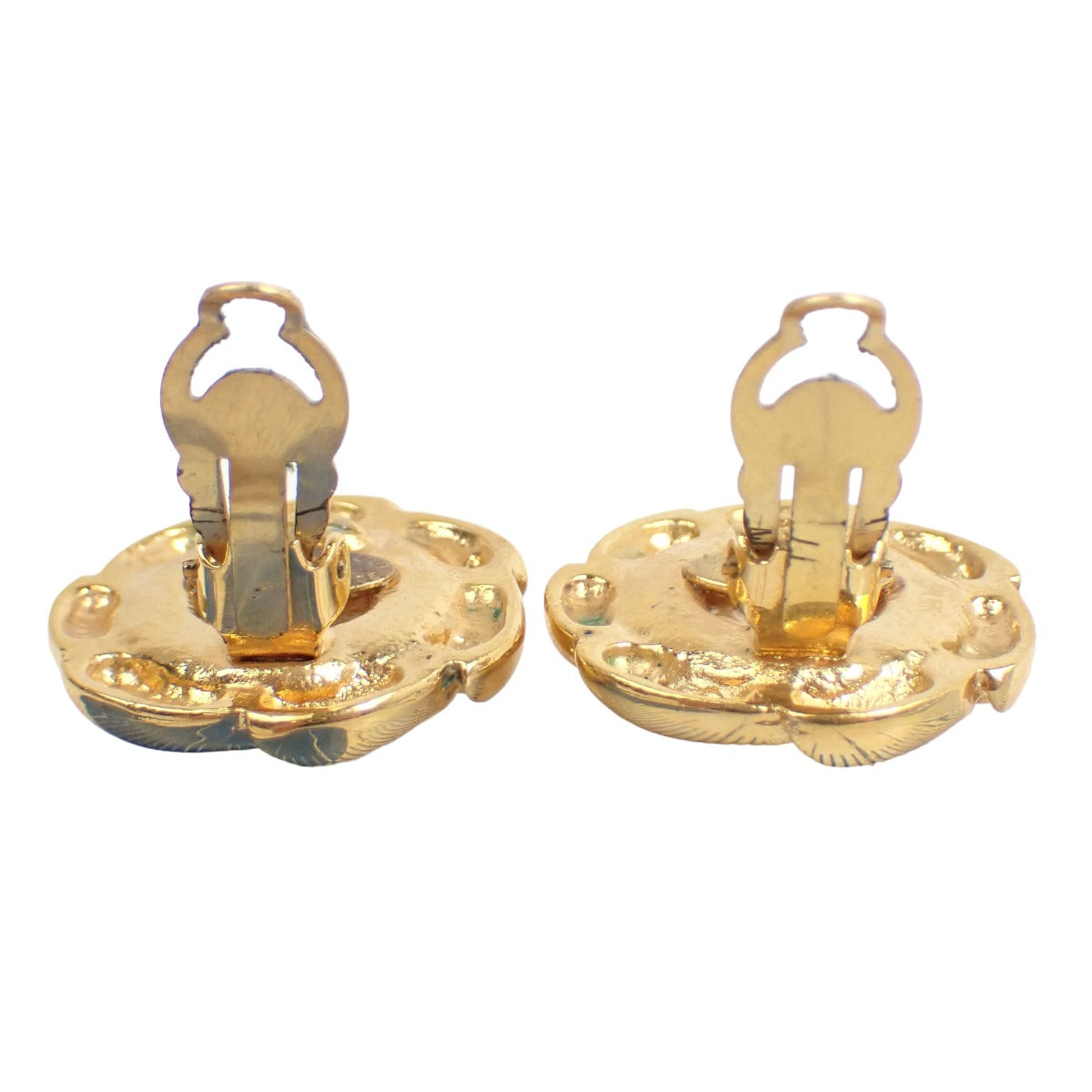 CHANEL Earring Gold Plated, Fake Pearl gold With beans, without rubber Gold Plated 93P Women