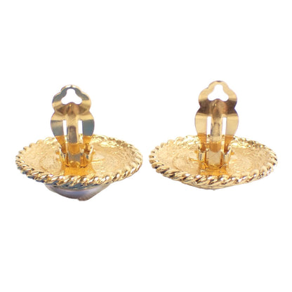 CHANEL Earring Gold Plated, Fake Pearl gold Engraved Gold Plated Women