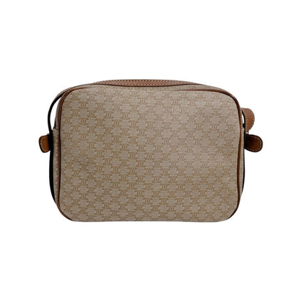 CELINE Shoulder Bag PVCx leather Brown Macadam Blazon logo Women