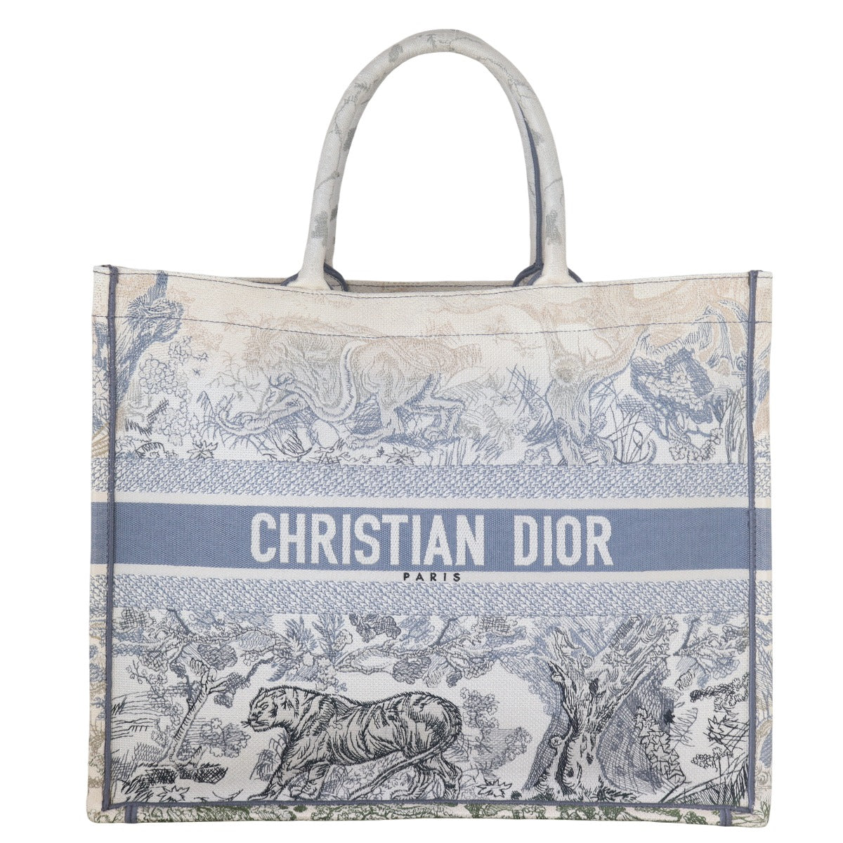 Dior Book Tote Large Toile de Jouy