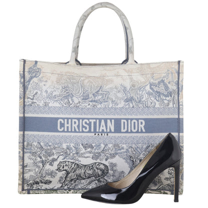 Dior Book Tote Large Toile de Jouy