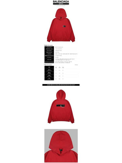 Luxury Balenciaga Trending 2025 Logo Tape Hoodie Red