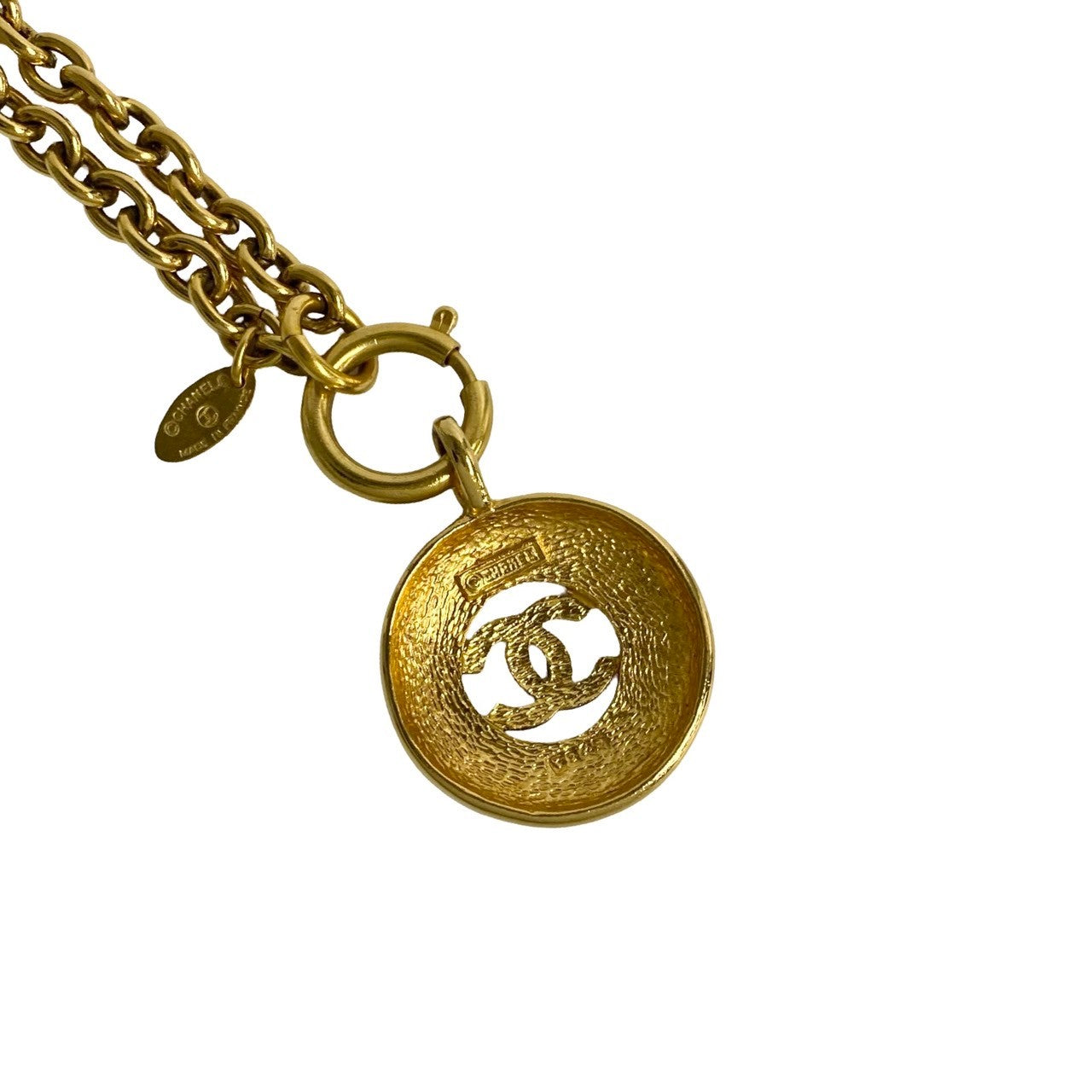 CHANEL Necklace Gold Plated gold COCO Mark Women
