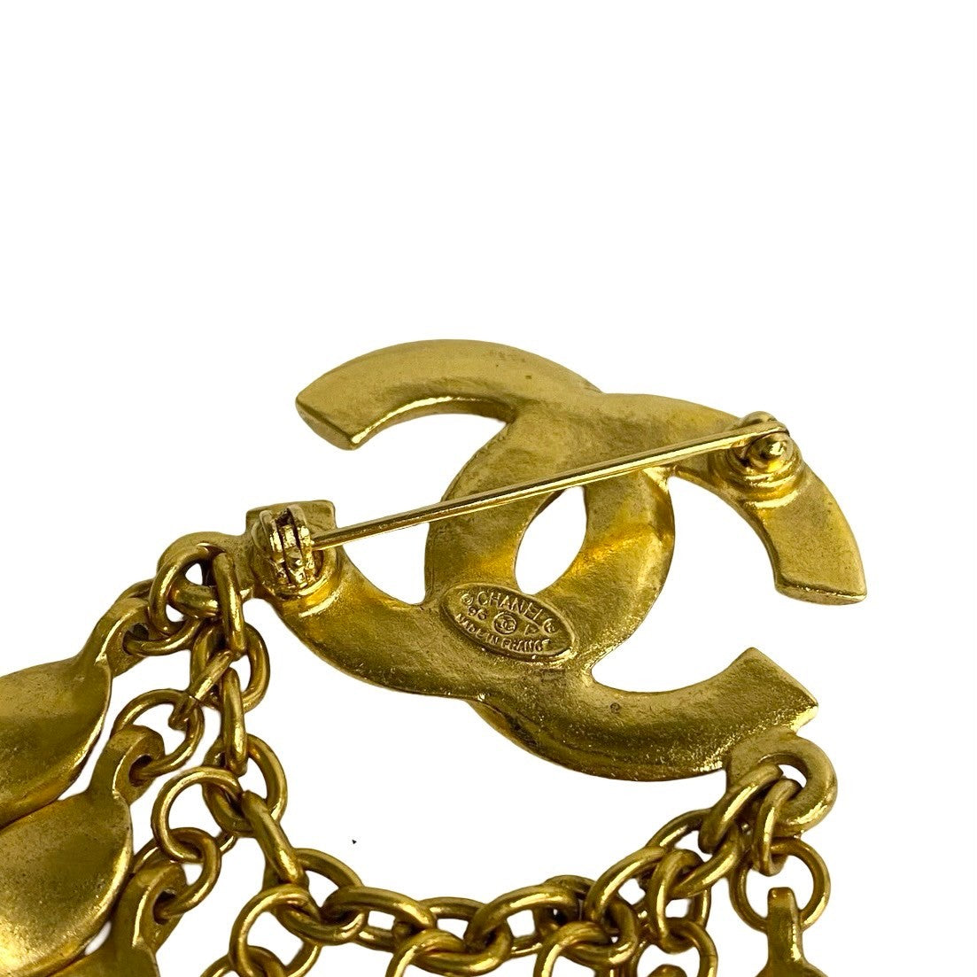 CHANEL Brooch Gold Plated gold COCO Mark Women