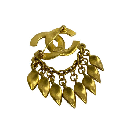CHANEL Brooch Gold Plated gold COCO Mark Women