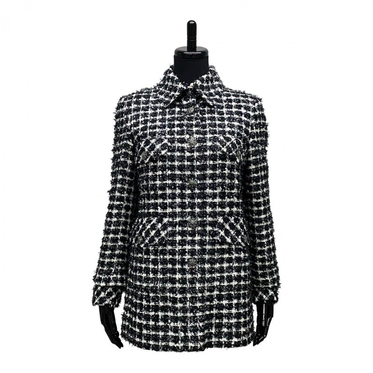 CHANEL tailored jacket Cotton, Polyester, Polyamide, Viscose white COCO Mark Women 34