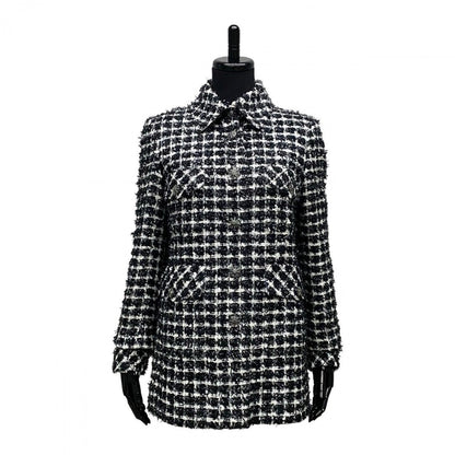 CHANEL tailored jacket Cotton, Polyester, Polyamide, Viscose white COCO Mark Women 34