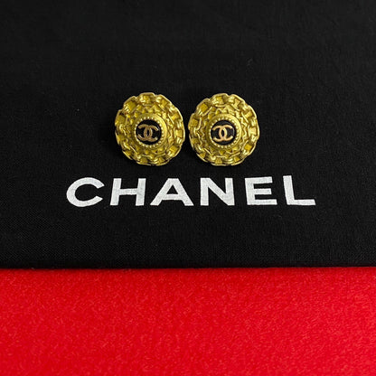 CHANEL Earring Gold Plated gold COCO Mark Women
