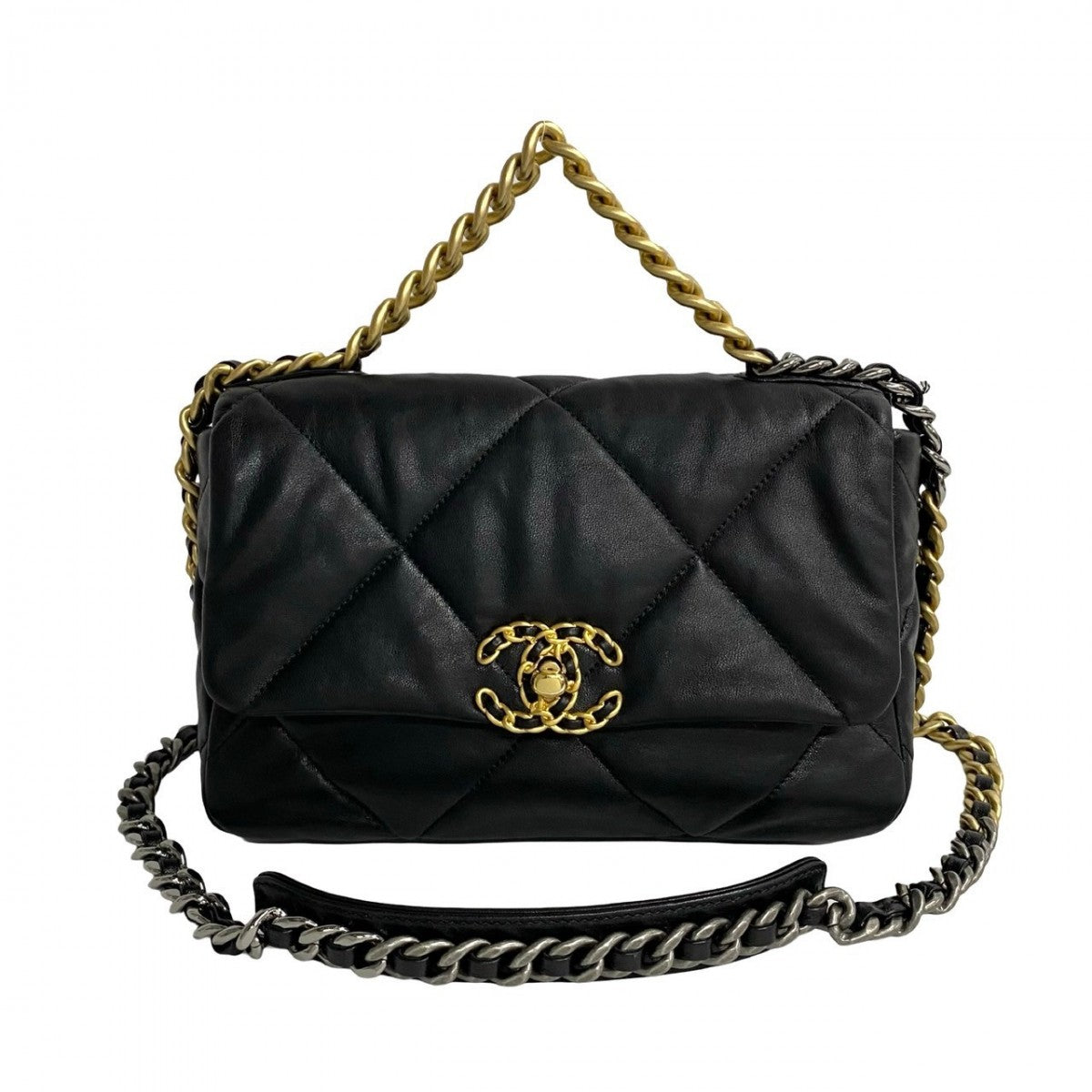 CHANEL Shoulder Bag lambskin black Matrasse chanel 19 Women