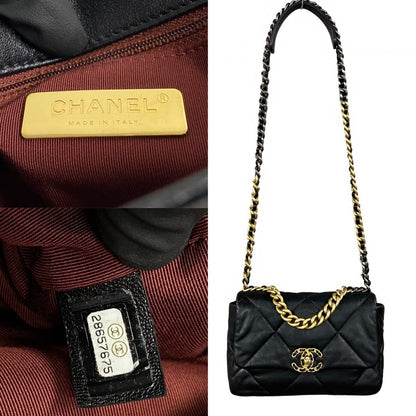 CHANEL Shoulder Bag lambskin black Matrasse chanel 19 Women
