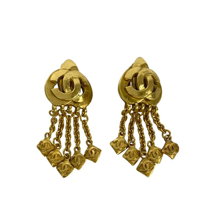 CHANEL Earring Gold Plated gold COCO Mark Women