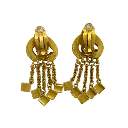 CHANEL Earring Gold Plated gold COCO Mark Women