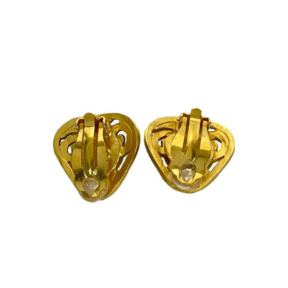 CHANEL Earring Gold Plated, Turquoise blue COCO Mark Women