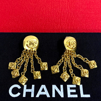 CHANEL Earring Gold Plated gold COCO Mark Women