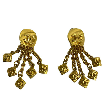 CHANEL Earring Gold Plated gold COCO Mark Women