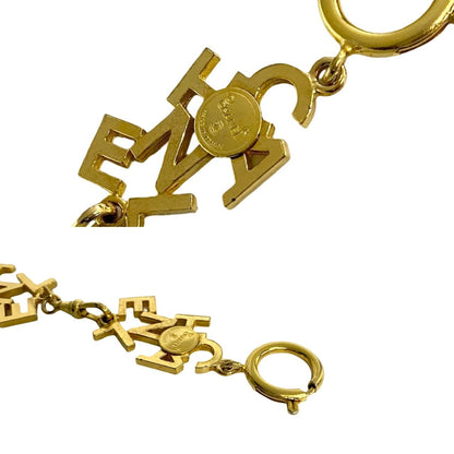 CHANEL Necklace Gold Plated gold logo motif Women