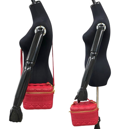 Dior Shoulder Bag leather Red Dior Travel Small