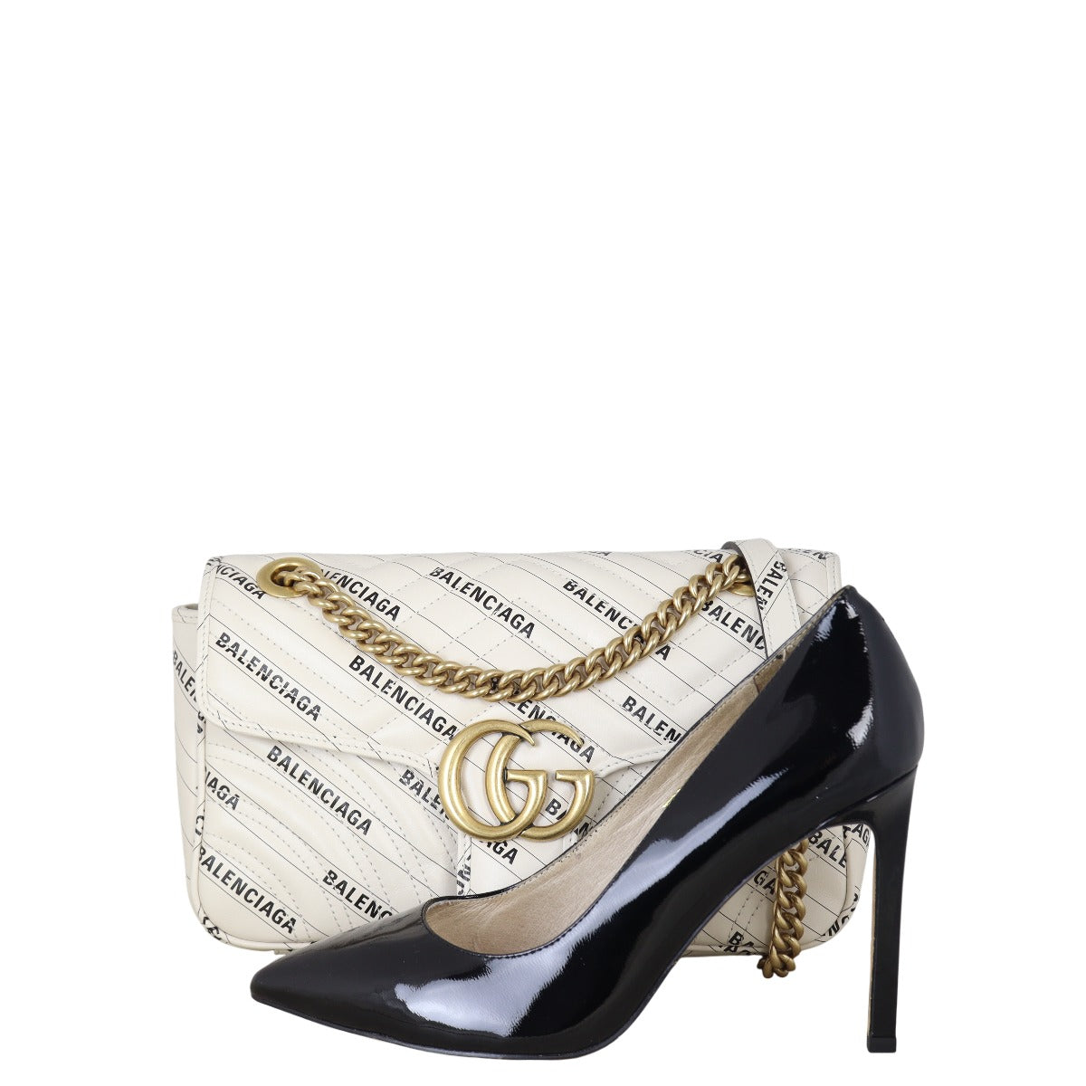 Gucci x Balenciaga GG Marmont Matelasse Small Shoulder Bag
