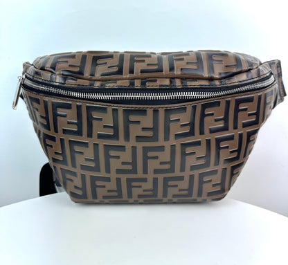 Fendi FF Monogram Leather Belt Bag