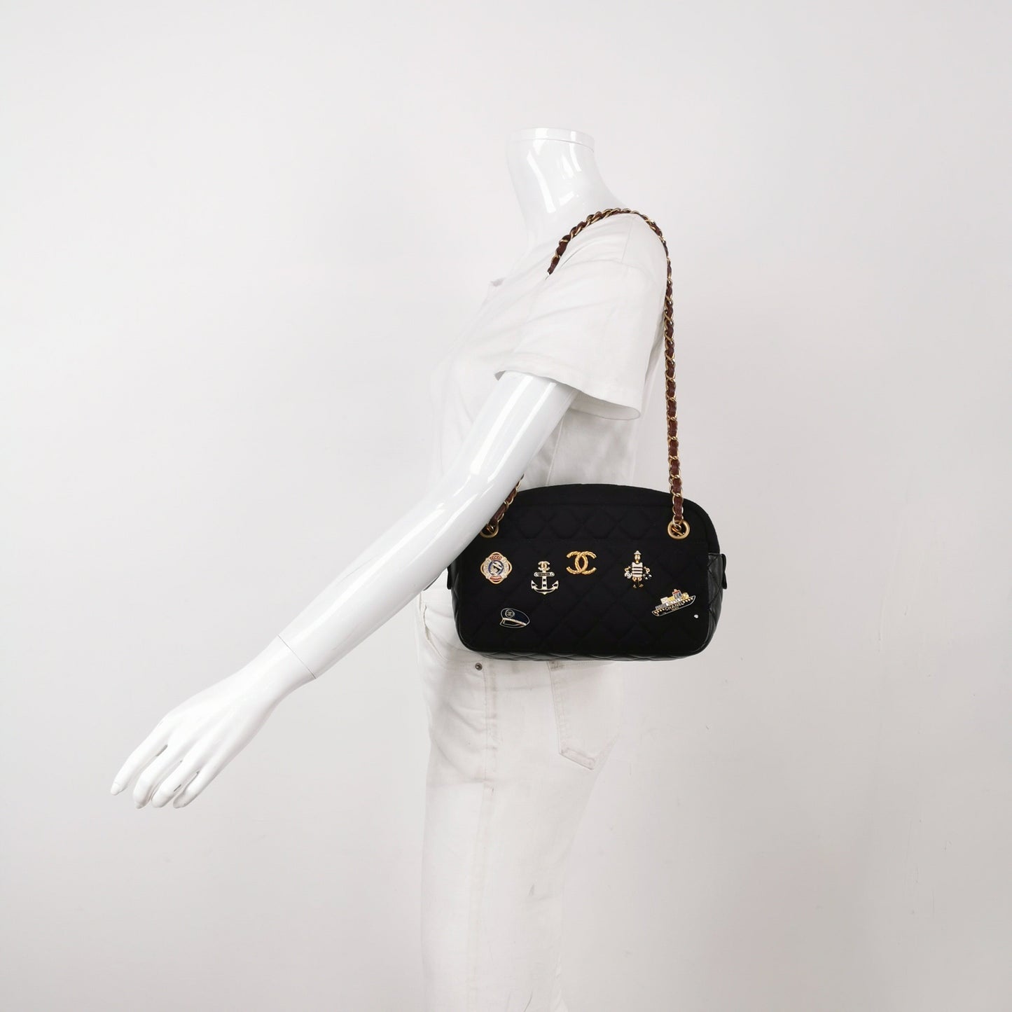 Chanel MÃ©tiers d'Art Paris-Hamburg 2018 Wool Nautical Charms Camera Bag Dark Navy