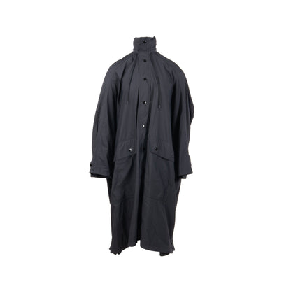 Balenciaga Size 34 Logo Anorak Nylon Black