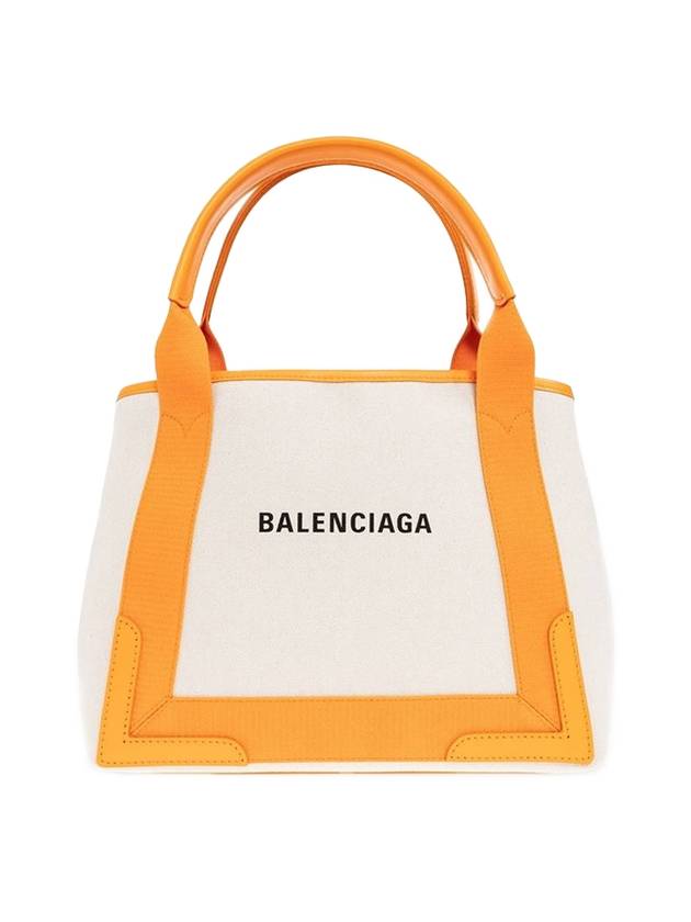 Luxury Balenciaga Trending 2025 Cabas Logo Canvas Small Tote Bag Dark Orange