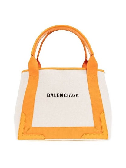 Luxury Balenciaga Trending 2025 Cabas Logo Canvas Small Tote Bag Dark Orange