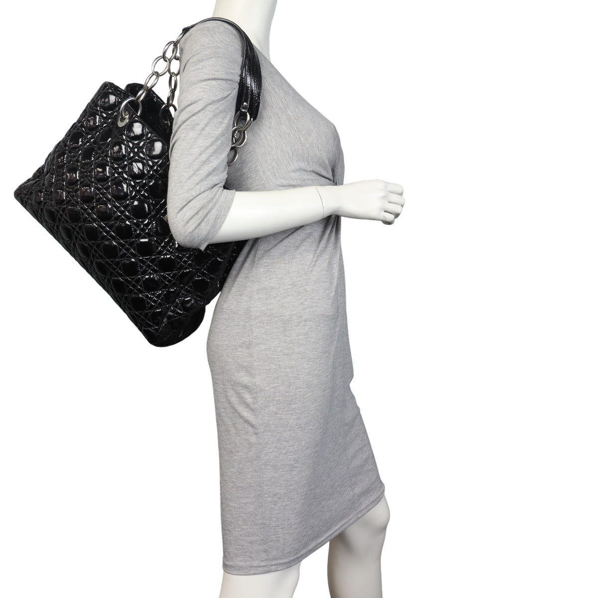 Dior Lady Dior Soft Tote Large Patent