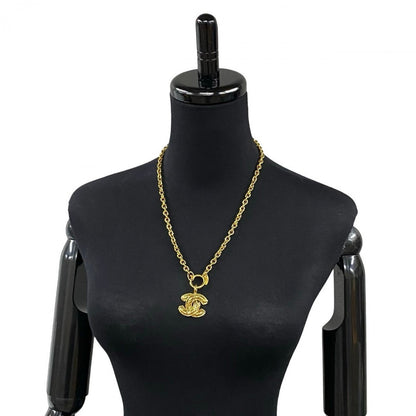 CHANEL Necklace Gold Plated gold COCO Mark Women
