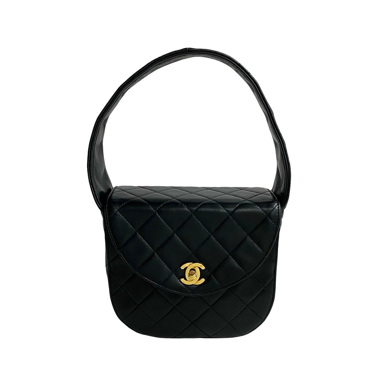 CHANEL Handbag lambskin black Matrasse