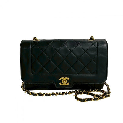 CHANEL Shoulder Bag lambskin black COCO Mark Matrasse Women