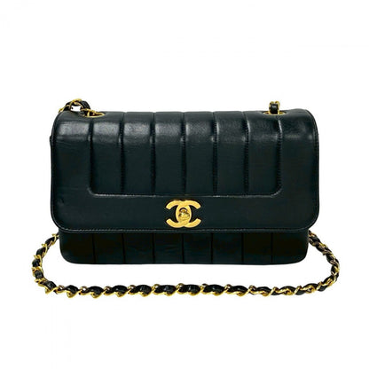 CHANEL Shoulder Bag lambskin black COCO Mark Mademoiselle Women